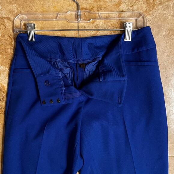 NEW J. Crew Royal Blue Wool Flat Front Straight Leg Ankle Length Trousers 4 NWOT - Picture 14 of 14